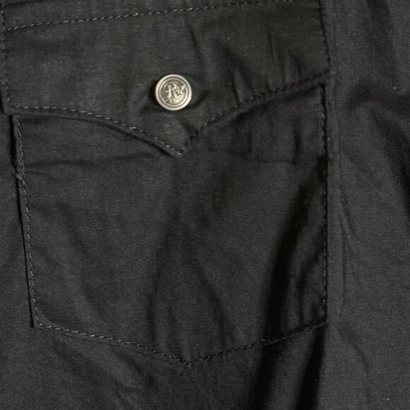 Wrangler Rock‎ 47 Western Snap Closure Long Sleeve Studded Top Women’s XXL Black - Picture 8 of 11